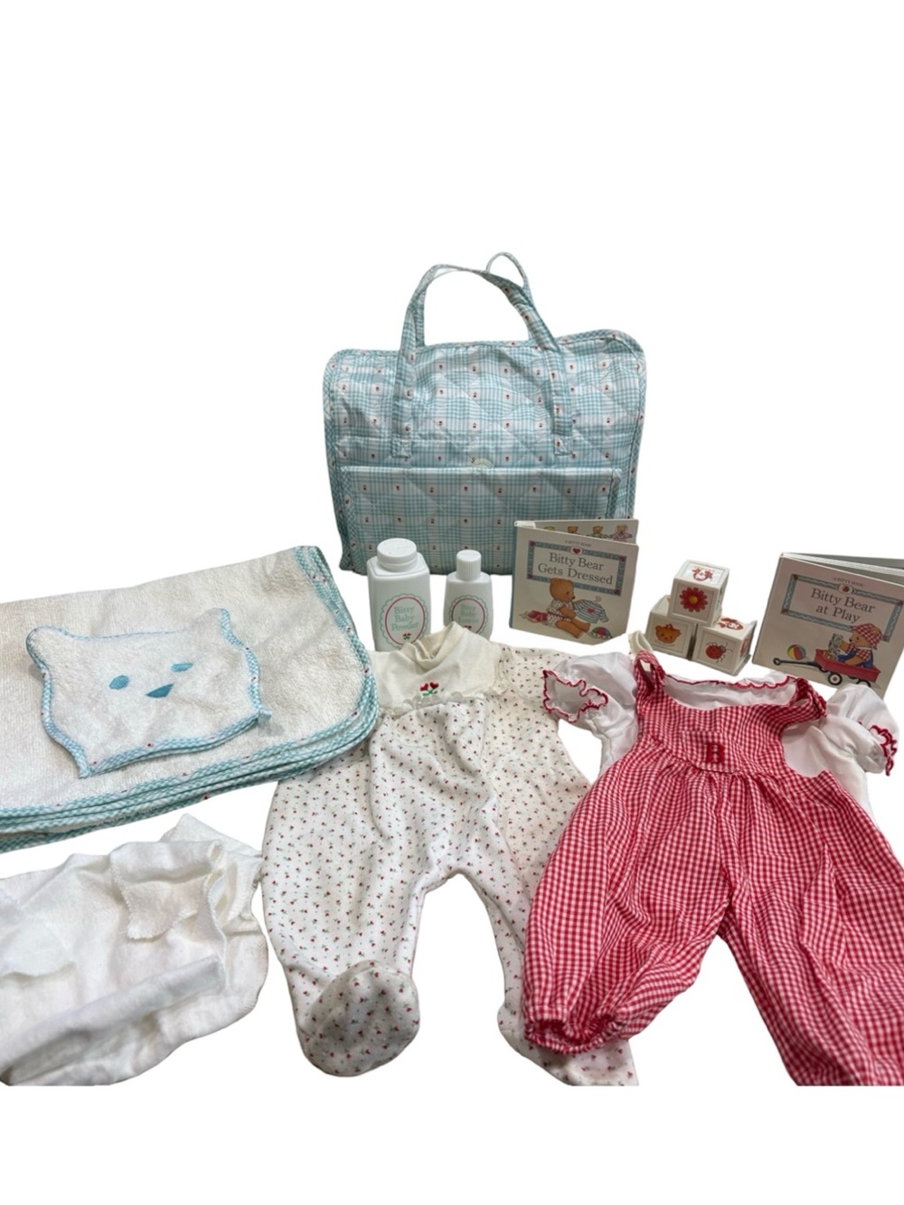 Vintage American Girl Bitty Baby Pleasant Company Diaper Bag Set